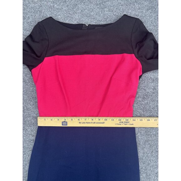Roland Mouret Banana Republic Dress Womens 10 Petite Sheath Colorblock - Picture 5 of 8